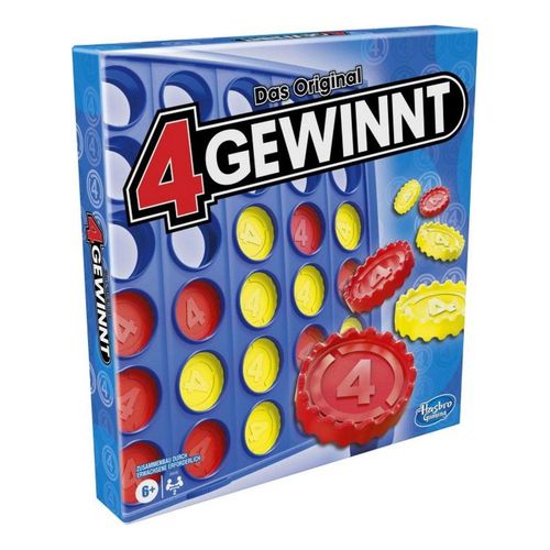 Hasbro Gaming 4 gewinnt, Strategiespiel für 2 Spieler, 4 gewinnt Rasterwand, 4 in einer Reihe, Spiel für Kinder ab 6