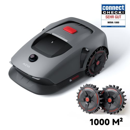 MOVA 1000 Mähroboter mit Geländereifen, 1000 Kartierung, App-Steuerung