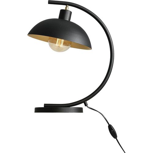 Tischlampe Metall E27 40 cm Schwarz Nachttischlampe