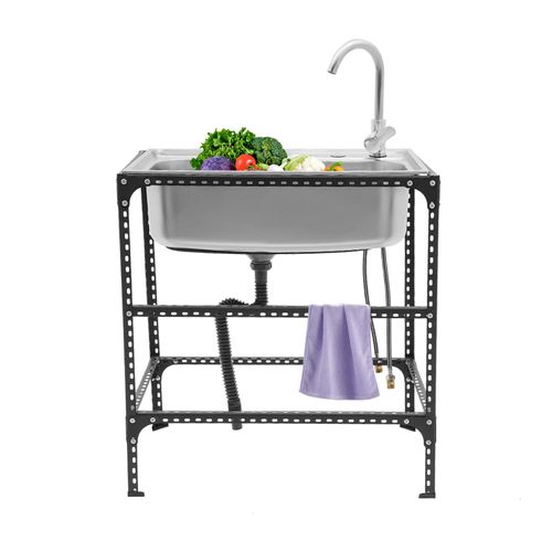 Edelstahl-Spülbecken, Einschalen-Spülbecken, Einschalen-Küchenspüle für Küche, Badezimmer