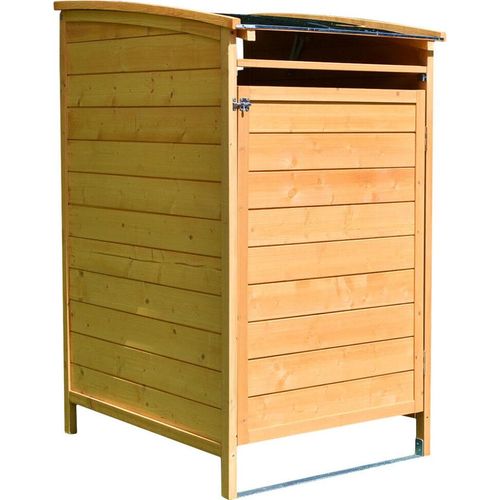 Mülltonnenverkleidung Braun Einzelbox 2x 120L oder 240L Gartenbox Zinkdach Holz