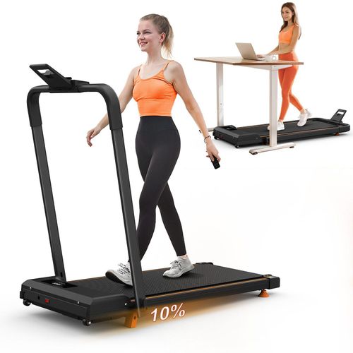 Laufband 2-in-1 Laufband mit 10 % Steigung, APP & 1–12 km/h 2,5 PS Motor, 3 Modi, klappbar