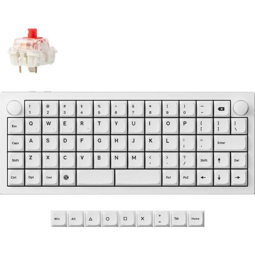 Keychron Q15 Max QMK Kabelloss Mechanische Tastatur Weiß, Hot-Swap, RGB LED, QWERTY US Layout Q15M-P1