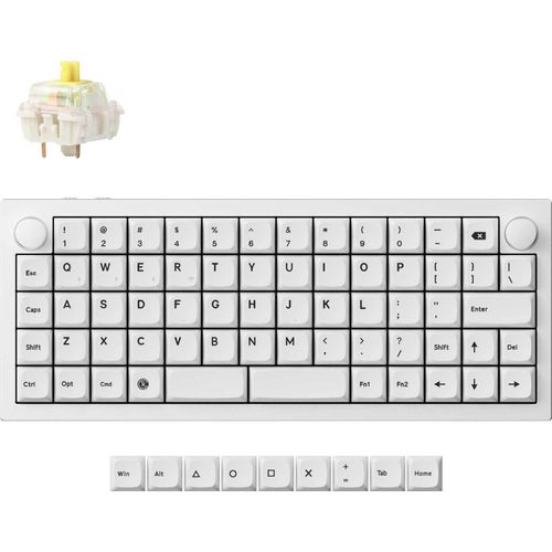 Keychron Q15 Max QMK Kabelloss Mechanische Tastatur Weiß, Hot-Swap, RGB LED, QWERTY US Layout Q15M-P4