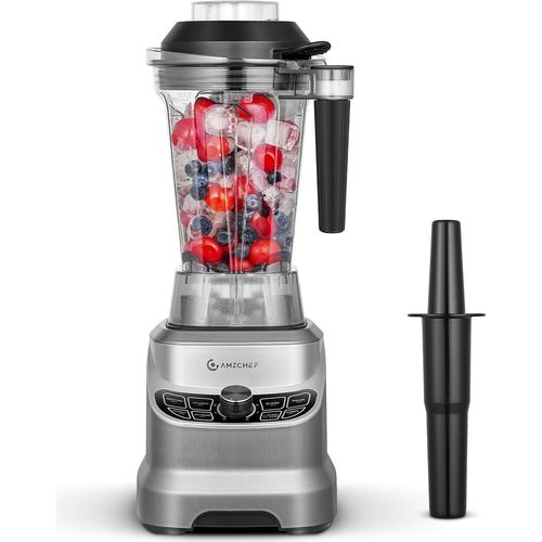 AMZCHEF Professioneller Standmixer mit 8 Einstellbaren Geschwindigkeiten | 1800W Mixer Hochleistungsmixer für die Küche 1,85 L Blender Shakes,