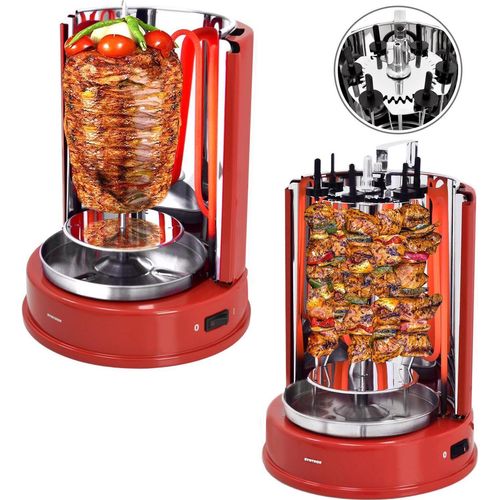Syntrox Germany Hähnchengriller Aragon Dönergrill 1400W Rotisserie rot
