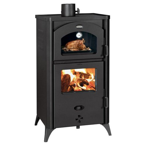 Prity FGR D Holzofen mit Backofen 14,5 kW – Effizienter Holzofen für Heizen und Backen – +
