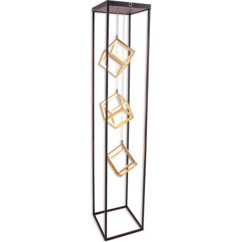 Näve Leuchten LED-Stehleuchte h: 140cm "TRIPOLIS" LED-Stehleuchte h: 140cm "TRIPOLIS" Stehleuchte - LED-Stehleuchte h: 140cm "TRIPOLIS", Stehlampe im Industrial Style, ausMetall und Kunststoff in schwarz, 140 cm hoch, Maße 26 x 26 cm, inkl. LED – dimmbar – Druckschalter