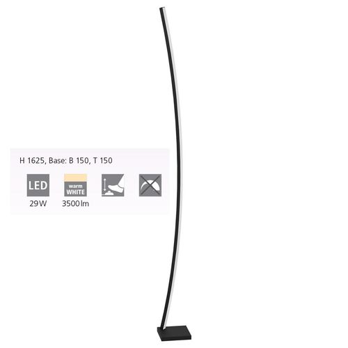 EGLO Picacha, Schwarz, Weiß, Homeoffice, Kunststoff, Stahl, IP20, II, LED