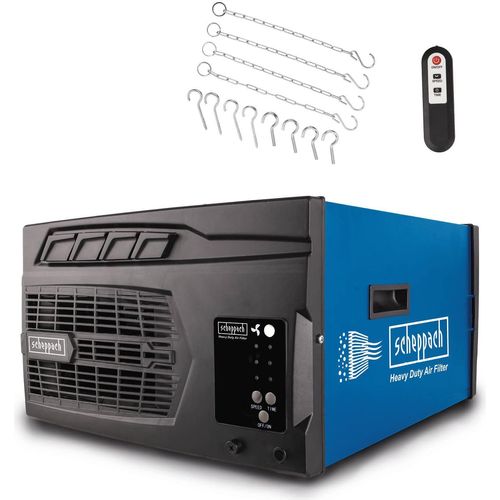 Scheppach Luftreiniger HDA-14 | 740 m³/h Luftfilterleistung | für Werkstätten bis 400m² | 3 Stufen Filtration bis 1 m | 50 dB Lautstärke | Luftfilter