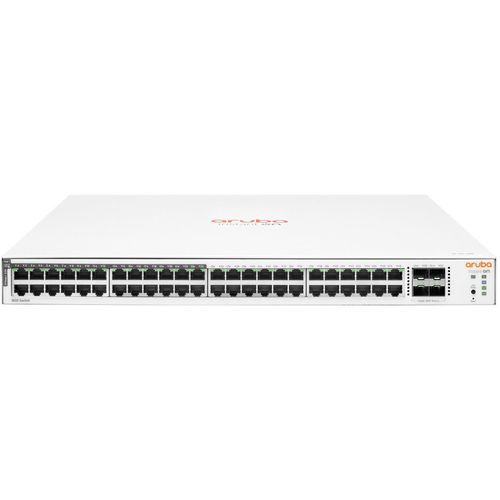HPE Networking Networking Instant On Switch 48p Gigabit CL4 PoE 4p SFP 370W 1830 - Managed - L2 - Gigabit Ethernet (10/100/1000) - Power over Ethernet (PoE) - Rack-Einbau - 1U