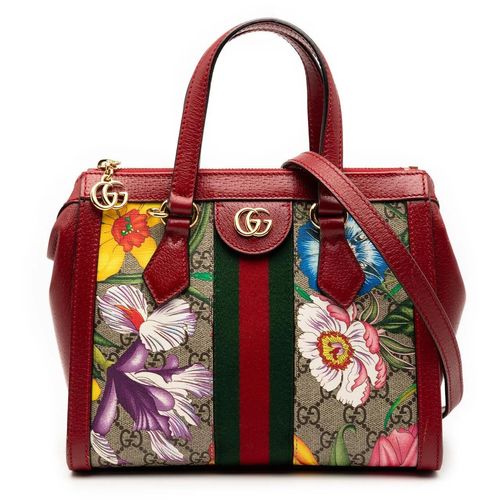 Gucci Hobo Bags - GG Flora Ophidia Satchel - Gr. unisize - in Braun - für Damen