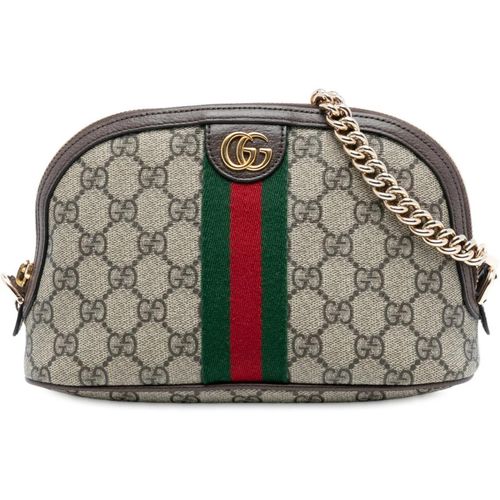 Gucci Hobo Bags - Mini GG Supreme Web Ophidia Crossbody - Gr. unisize - in Braun - für Damen