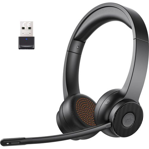Gaming-Headset (Wireless Headset Mikrofon mit AI Noise Cancelling, Bluetooth-Headset, Wireless headset mikrofon kopfhörer kabellos mit für pc skype
