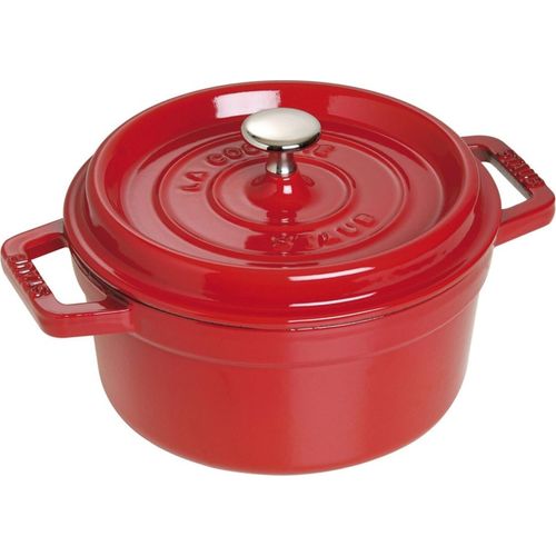 Staub Cocotte 22cm Kirschrot Bräter rund mit Deckel