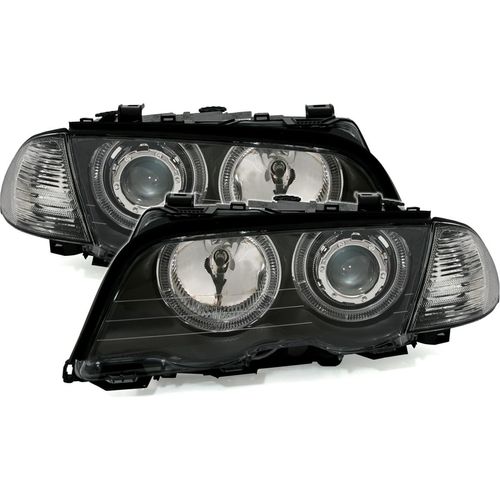 Eagle Eyes Angel Eyes Scheinwerfer für 3er BMW E46 Limo Touring, Bj. 1998-8/2001