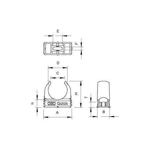 OBO BETTERMANN OBO Quick-Schelle PP 2955 F M20 STGR steingrau RAL7030 flammwidrig 2149309