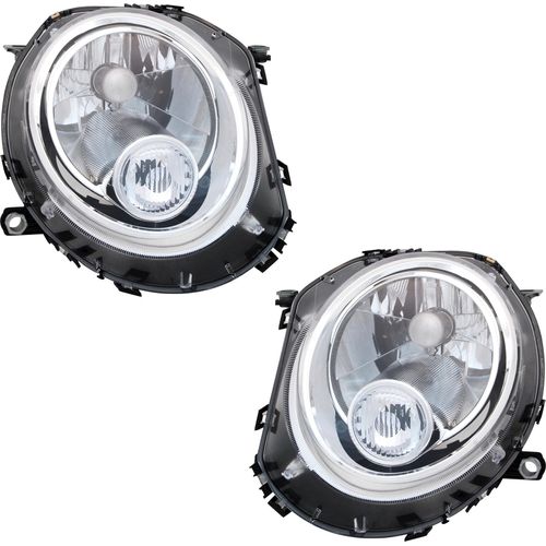 TYC Scheinwerfer Set für Mini Clubman Cabrio Coupe R55 R56 R57 R58 R59 LWR Chrom