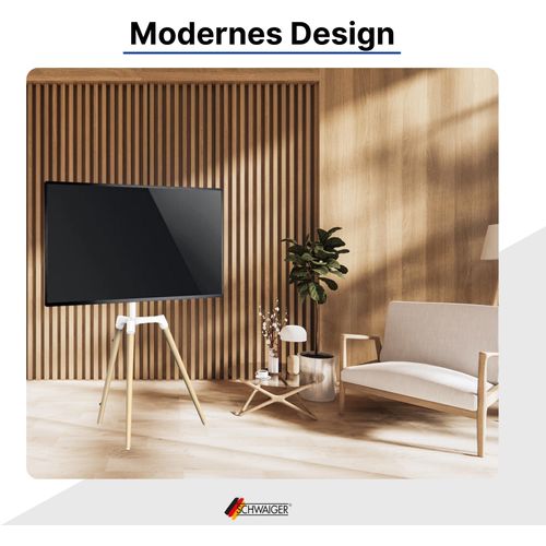 TV-Ständer dreibeinig, Farbe:Hell