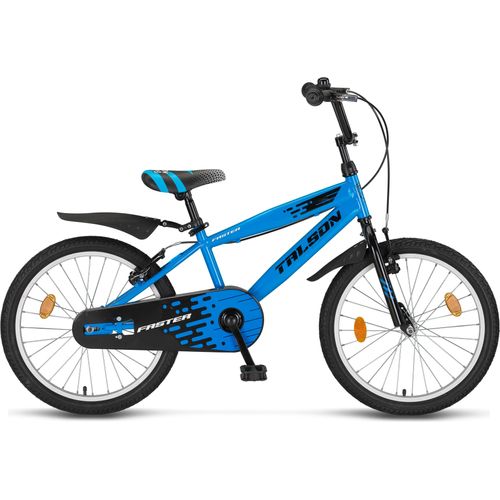 20 Zoll Fahrrad TALSON Kinderfahrrad inkl. Kettenschutz und Zubehör Blau