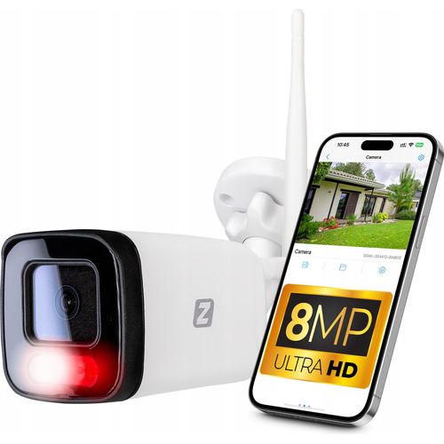 8Mp Horned Ip Wi-Fi Kamera, 4X Zoom, Audio, Infrarot 30M, Metall Onvif