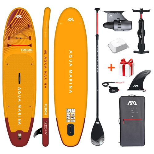 Aufblasbares SUP Set Aqua Marina Fusion 330 cm mit Motor BlueDrive S + Komplettzubehör