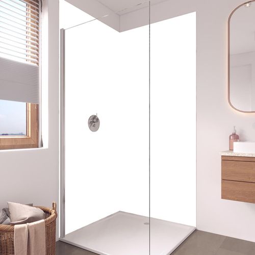 Duschrückwand Wandverkleidung für Dusche aus ALU 0,3 cm - 80 x 250 cm - RAL Verkehrsweiß