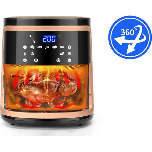 Gold Air Fryer 1900W 7L - Fettfreie Fritteuse, Moderne Technik