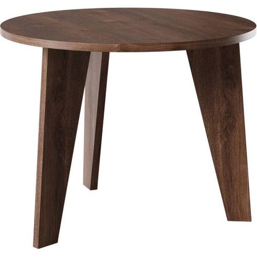 KOLM Runder Tisch ROSE Ø90 cm für Küche, Wohnzimmer, Esszimmer Schokoladen-Eiche