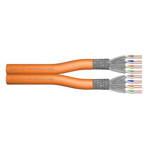 Digitus CAT 7 S/FTP Verlegekabel, 100 m, Duplex, Dca-s1a,d0,a1