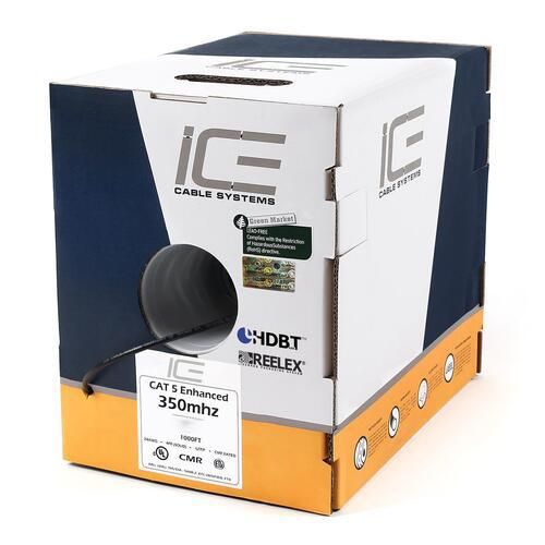 ICE Cable - Cat.5e Kabel, 350MHz, UTP, 24AWG, SBC, HDBaseT, 305m Pulloutbox, Farbe: rot