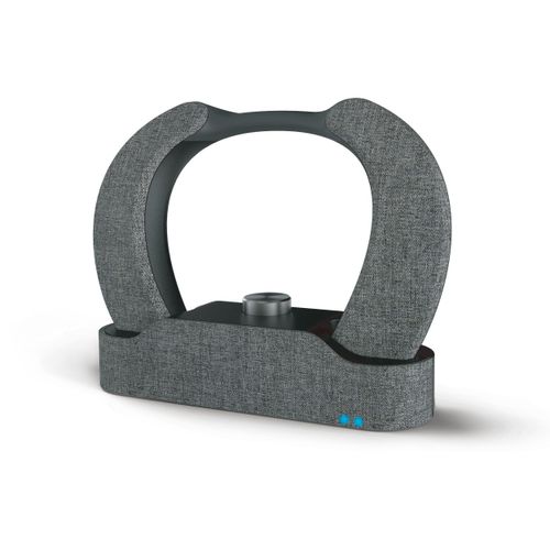 LEICKE Tragbarer TV Sprachverstärker mit kabellose Nackenlautsprecher, grau