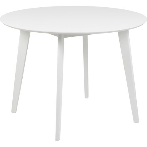 Esstisch >Roxby< in weiss, MDF, Rubberwood - 76x105cm (HxD)