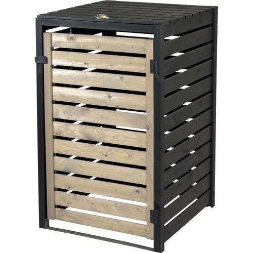 dobar Mülltonnenverkleidung 120 L, schwarz-grau