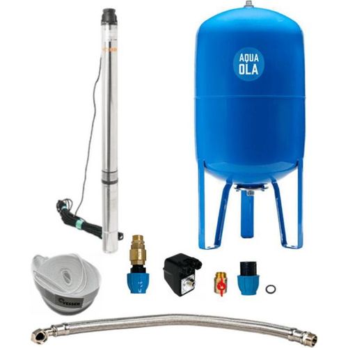 Hauswasserwerk mit Unterwasserpumpe 3,5" SC 3-18 400V/100l - RTS