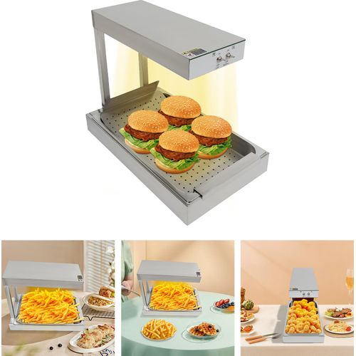 Pommes Frites Wärmelampe, Pommes Frites Wärmestation, Modern Pommes Frites Wärmer, Silber