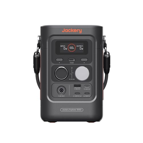 Jackery Explorer 300D Tragbare Powerstation, 288Wh LFP-Batterie, 300W DC Power, USB-C bis 140W, Powerbank für Camping, Reisen & Wohnmobile