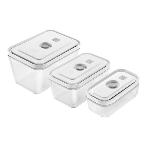 ZWILLING Fresh & Save Vakuum Boxset, S/M/L / 3-tlg, Glas, Grau
