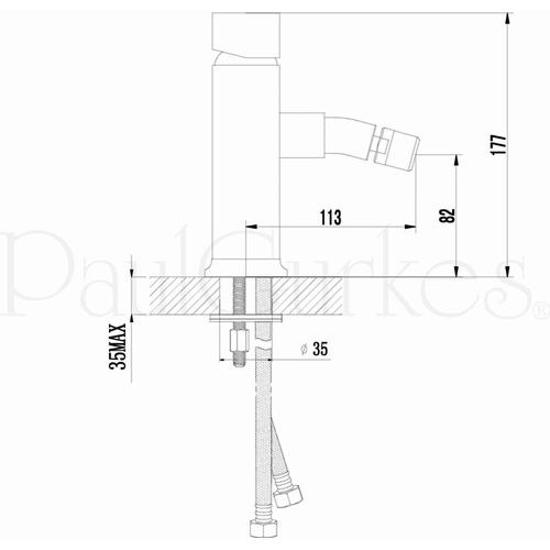 PaulGurkes Bidet Armatur Bidetarmatur eckig