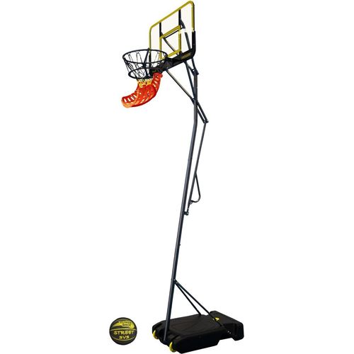 Basketballkorb - höhenverstellbar - 2,43m / 2,74m / 3,05m - mit Ständer und Räder - 3x3-Basketball + Returner inkl.