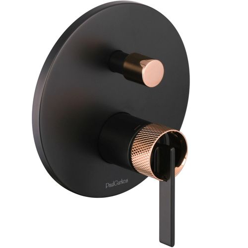 PaulGurkes Unterputz-Armatur Matt-Schwarz Rosé-Gold 2-Wege