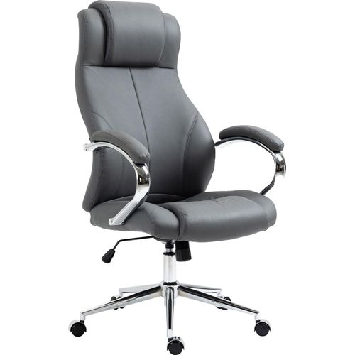 Bürostuhl HLO-CP145 Echtleder grau