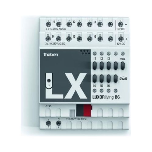 Theben Smart Home-System LUXORliving B6 6 Kanäle Bussystem-Binäreingang