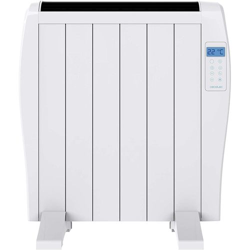 Cecotec Niedrigverbrauchs-Elektroheizkörper ReadyWarm 1200 Thermal. 6 Elemente, 900 W, Wand- oder Bodenmontage, 3 Modi, Timer, Fernbedienung, LED-Anzeige, White