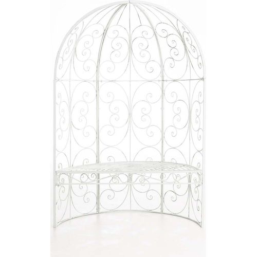 Halbpavillon HLO-CP4 mit Sitzbank antik weiß