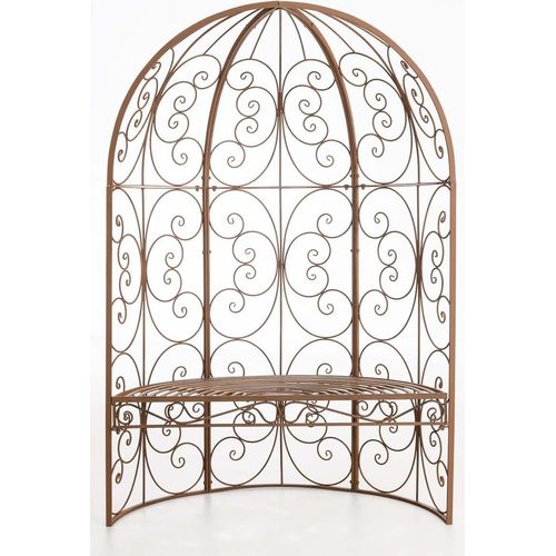 Halbpavillon HLO-CP4 mit Sitzbank antik braun