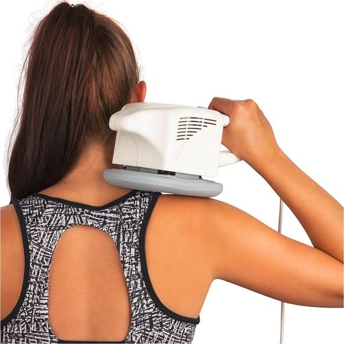 MASPO Vibramat de Luxe professionelles Großflächenmassagegerät mit 2 Massageaufsätzen und Transporttasche