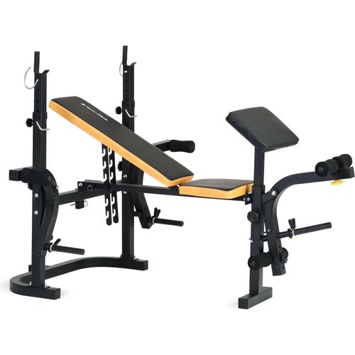 SportPlus I multifunktionale Hantelbank I Langhantel Hantelbank, Sport Hantelbank, Hantelbank verstellbar, Hantelbank verstaubar, klappbare Hantelbank, max 100 kg, SP-WB-003-B