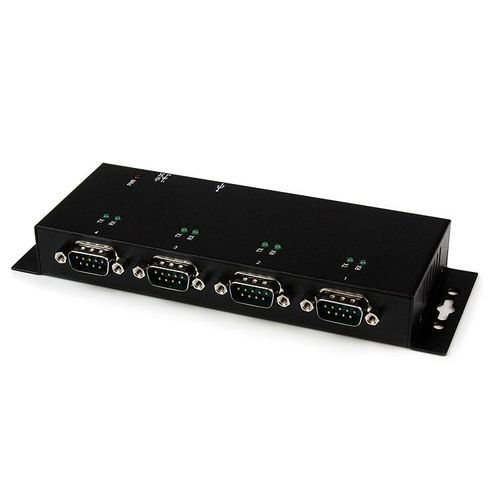 StarTech.com 4 Port USB auf DB9 RS232 Serieller Adapter-Hub - Industrielle DIN Schienen- und Wand-Montage - USB - 4 x Number of Serial Ports External - 1 x Number of USB Ports