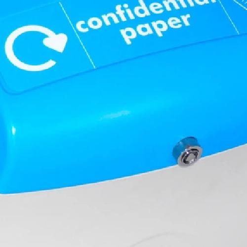 Mini Confidential Paper Environbin, 55 Liter - Grau, Blau